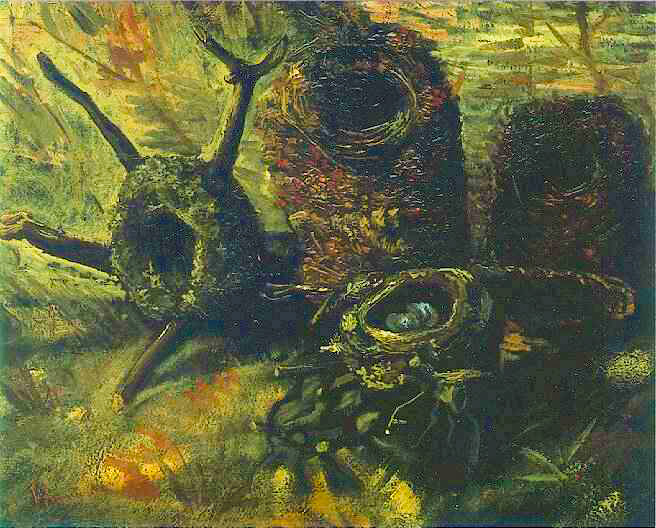 Картина Ван Гога Натюрморт с птичьими гнездами 1885